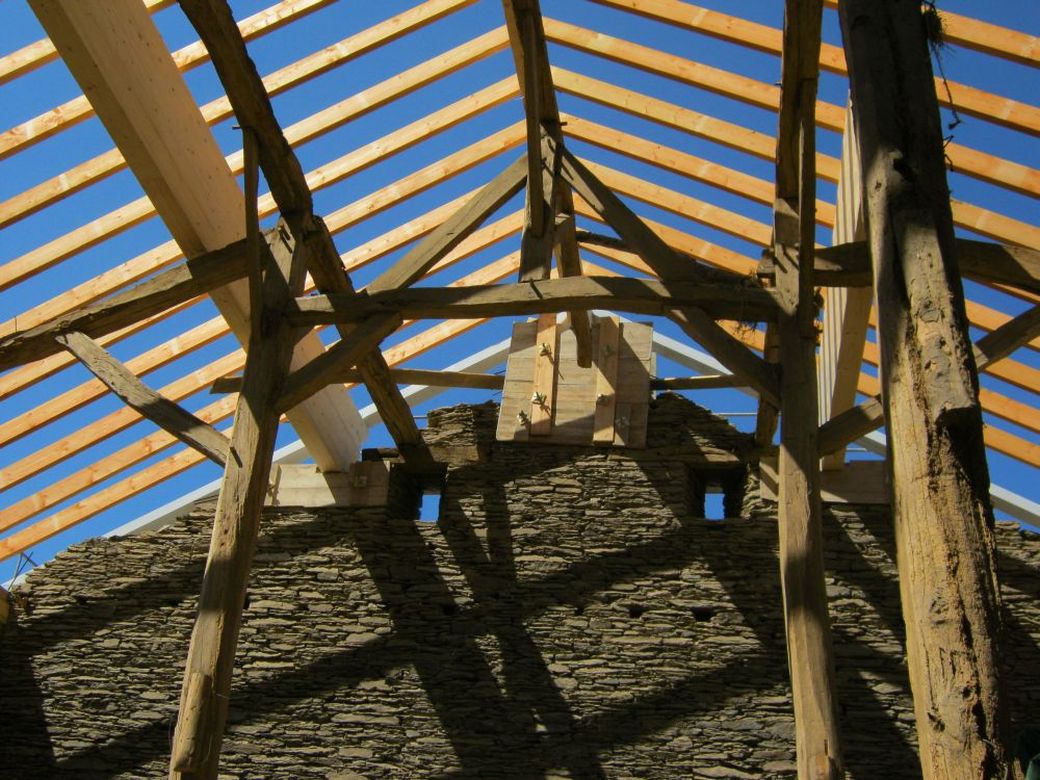 Chêne en construction avec vue sur le paysage